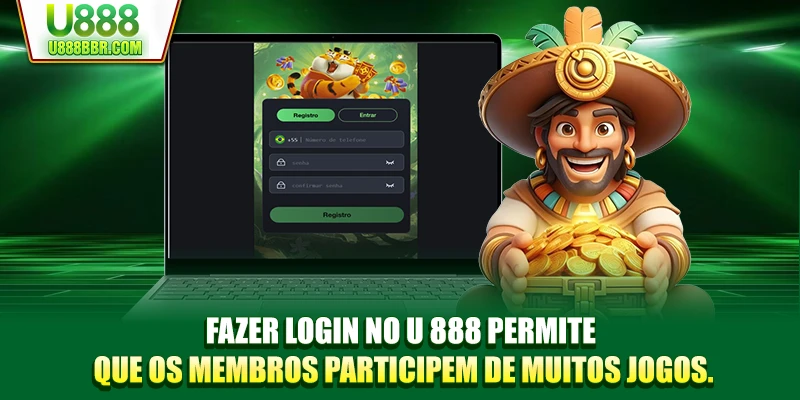 Fazer login no U 888 permite que os membros participem de muitos jogos.
