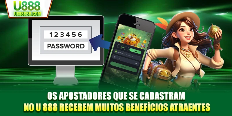 Os apostadores que se cadastram no U 888 recebem muitos benefícios atraentes